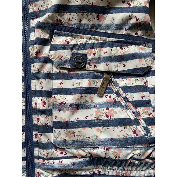 ROXY Torah Bright liberty XS jacket stripe floral Hood - Picture 4 of 4